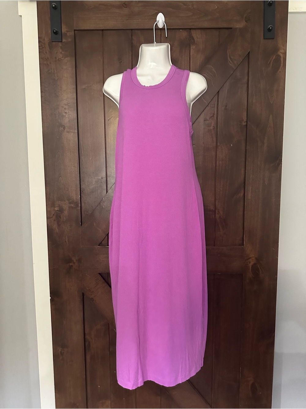 Sleeveless Maxi Tank Dress in Bright Orchid